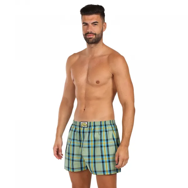 3PACK pánske trenky Styx klasická guma viacfarebné (3A110103) S, trenírky