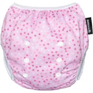 T-TOMI Diaper Swimwear Pink Dots prateľné plienkové plavky 5 - 15 kg 1 ks