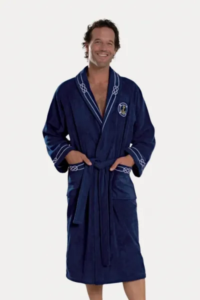 Soft Cotton Luxusný pánsky župan + uterák + papuče MARINE MAN