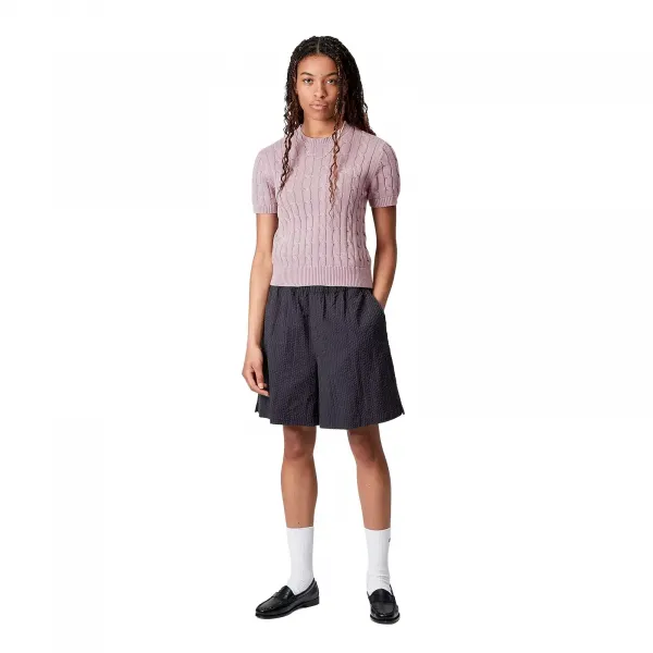 Carhartt WIP W' Carter Knit T-Shirt Pink Fog garment dyed S