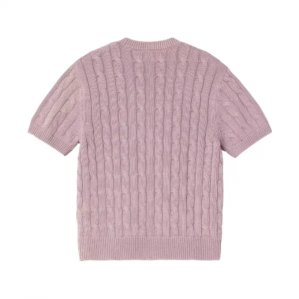 Carhartt WIP W' Carter Knit T-Shirt Pink Fog garment dyed S