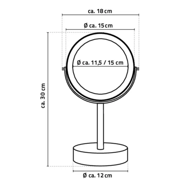 DAISY kozmetické zrkadlo LED, chróm 3111000