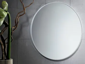 Zrkadlo okrúhle v plastovom ráme ø 60cm, biela 600002
