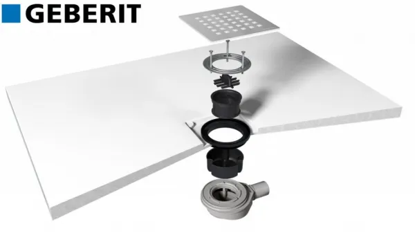 FLEXIA GEBERIT vaničkový sifón, priemer 90mm, DN40, krytka čierna 17751