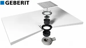FLEXIA GEBERIT vaničkový sifón, priemer 90mm, DN40, krytka čierna 17751