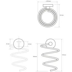SAPHO - X-ROUND držák fénu, spirálový, chrom XR002