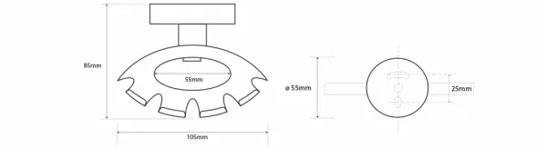 SAPHO - X-ROUND držák kartáčků, chrom XR901