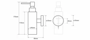 SAPHO - X-ROUND dávkovač mýdla 150ml, chrom XR104