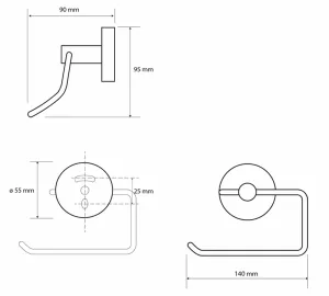 SAPHO - X-ROUND E držák toaletního papíru, chrom XR704