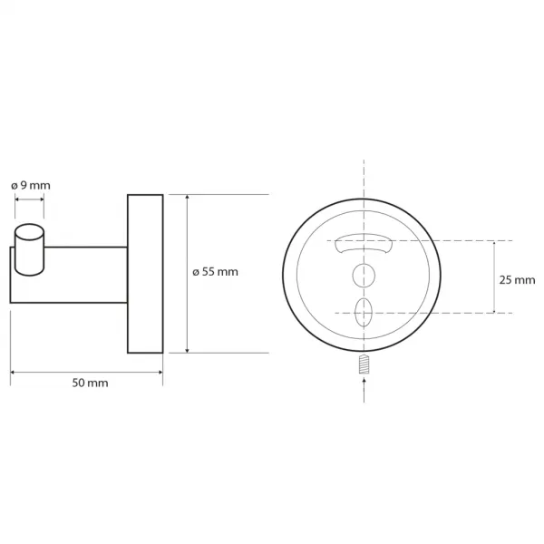 SAPHO - X-ROUND E dvojháček, chrom XR202