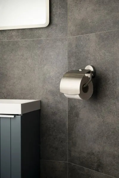 SAPHO - X-STEEL držák toaletního papíru s krytem, nerez mat XS701
