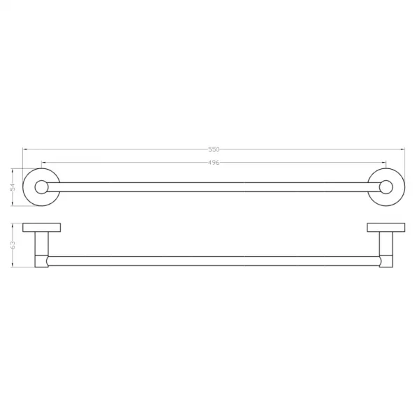 Magnetický držiak uterákov 496mm (104104282) XJ439