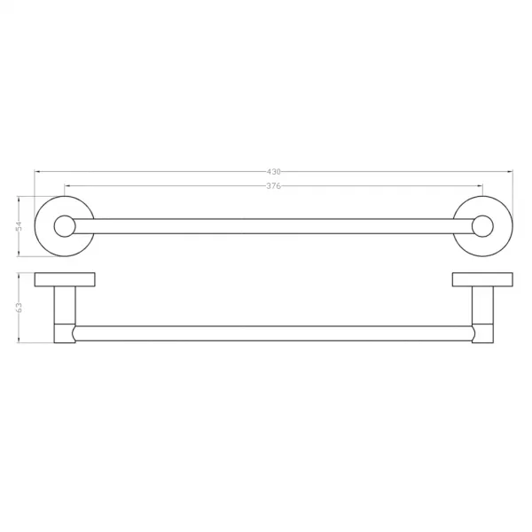 Magnetický držiak uterákov 376mm (104104272) XJ438