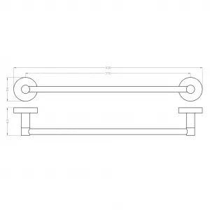 Magnetický držiak uterákov 376mm (104104272) XJ438