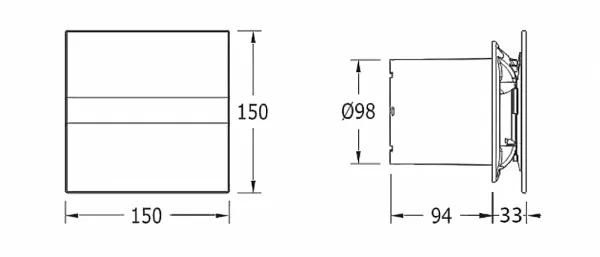 CATA - E-100 G koupelnový ventilátor axiální, 8W, potrubí 100, bílá 00900000