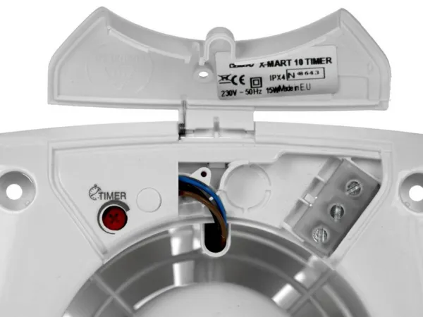 CATA - X-MART 10T koupelnový ventilátor axiální s časovačem, 15W, potrubí 100, bílá 01011000