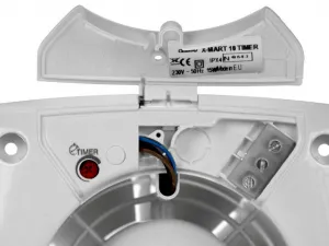 CATA - X-MART 10T koupelnový ventilátor axiální s časovačem, 15W, potrubí 100, bílá 01011000