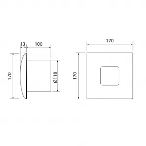CATA - SILENTIS 12 koupelnový ventilátor axiální, 20W, potrubí 120, bílá 01080000
