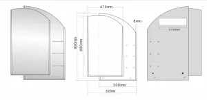 AQUALINE - WEGA zrcadlo s policemi 65x90cm 65028