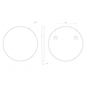 SAPHO - NOTION kulaté zrcadlo v rámu ø 60cm, zlato mat NT600G