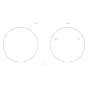 SAPHO - NOTION kulaté zrcadlo v rámu ø 70cm, zlato mat NT700G