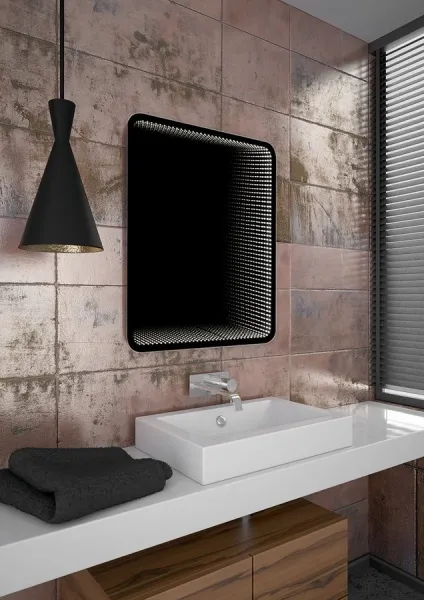 SAPHO - SENFINECO zrcadlo s LED osvětlením 65x79cm, 3D efekt SF115