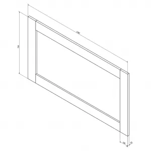 SAPHO - BRAND zrcadlo v dřevěném rámu 130x70cm, mořený smrk BA061S