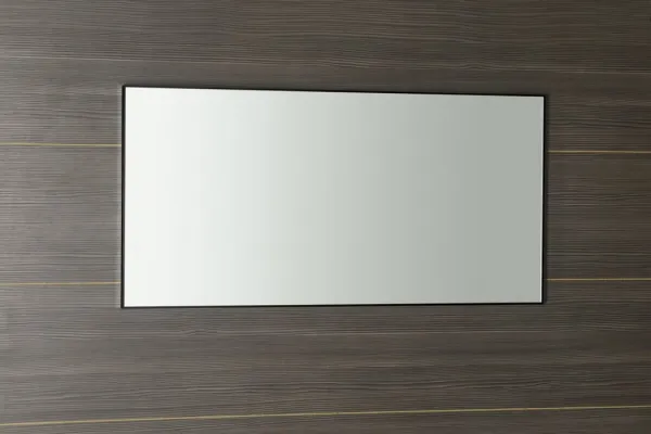 SAPHO - AROWANA zrcadlo v rámu 100x50cm, černá mat AWB1050