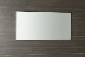 SAPHO - AROWANA zrcadlo v rámu 100x50cm, černá mat AWB1050