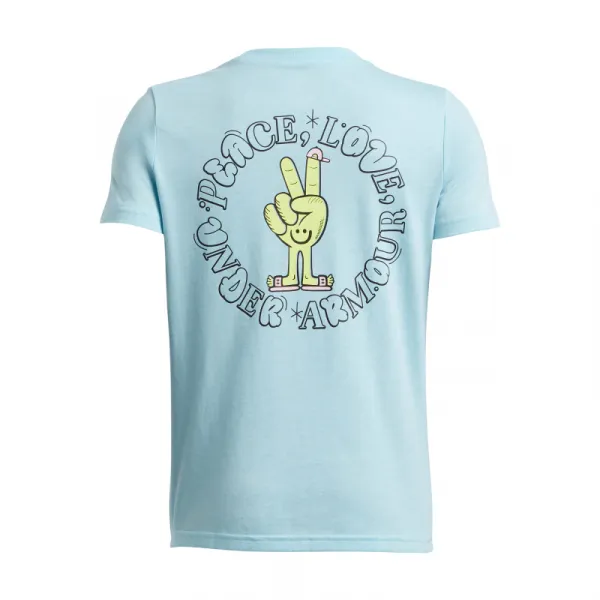 Chlapčenské tričko s krátkym rukávom UNDER ARMOUR UA B PEACE LOVE UA SS-BLU