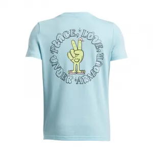 Chlapčenské tričko s krátkym rukávom UNDER ARMOUR UA B PEACE LOVE UA SS-BLU