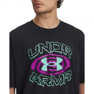 Pánske tričko s krátkym rukávom UNDER ARMOUR UA M HWT Hoops Hoopnotic SS-BLK