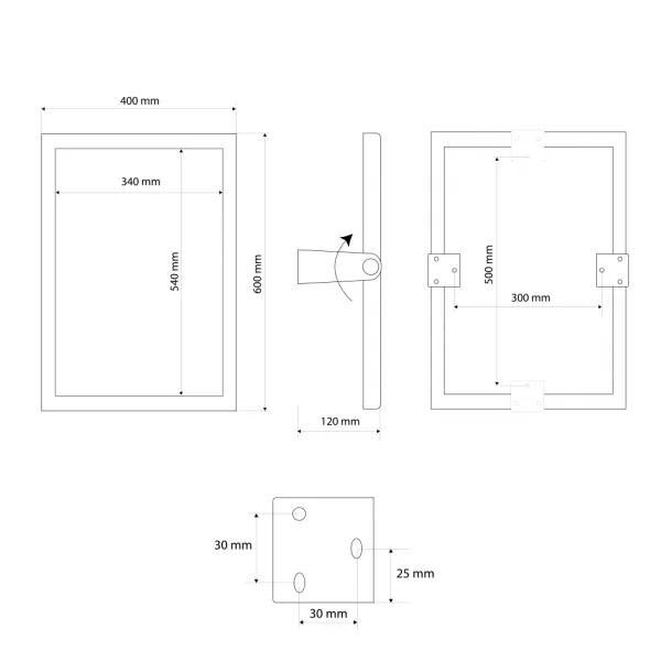 Bemeta Help zrkadlo 40x60 cm 301 401 030