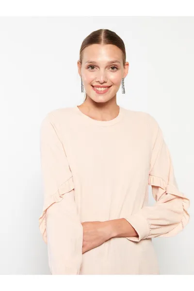 LC Waikiki Crew Neck Plain Long Sleeve Women's Tunic
