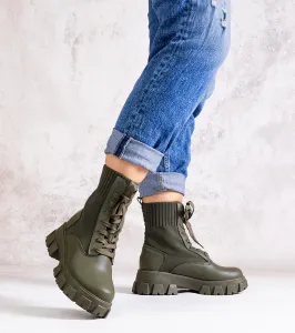 Gemre Zelené boty s elastickou zvrškom Zogba.
