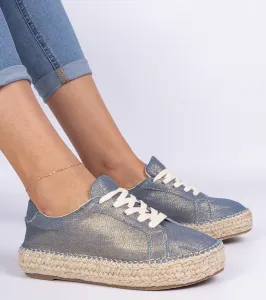 Gemre Modré lesklé espadrilky Werkato