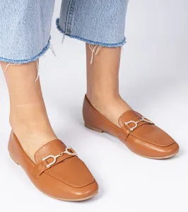 Gemre Hnedé elegantné mokasíny s kryštálmi Banzao
