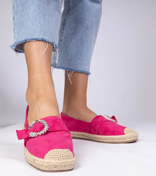 Gemre Ružové espadrilky zdobené kamienkami Maruta