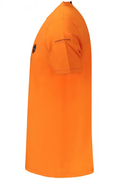 Pánske tričko Napapijri s krátkym rukávom, oranžové
