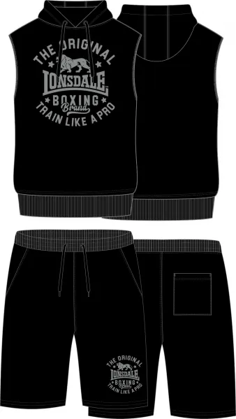 Lonsdale Men's sleeveless hoodie & shorts set regular fit
