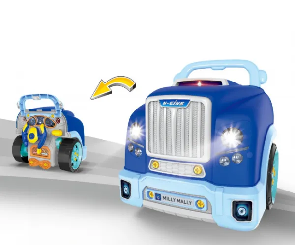 Realistický model prednej časti auta s otváracou kapotou Milly Mally N-GINE blue