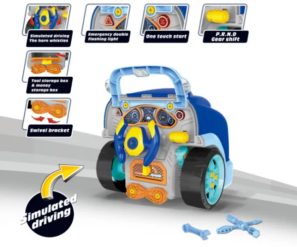 Realistický model prednej časti auta s otváracou kapotou Milly Mally N-GINE blue