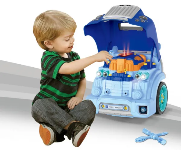 Realistický model prednej časti auta s otváracou kapotou Milly Mally N-GINE blue