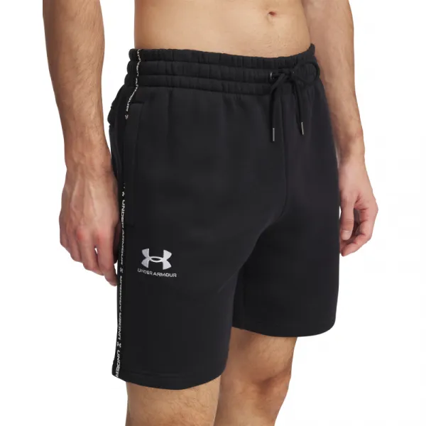 Pánske teplákové kraťasy UNDER ARMOUR UA Icon Fleece Short Taping-BLK