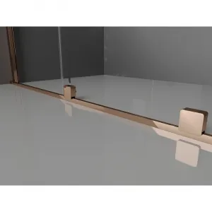 MEXEN/S - Velár sprchovací kút, posuvné dvere 100 x 80, grafit, ružové zlato 871-100-080-41-60