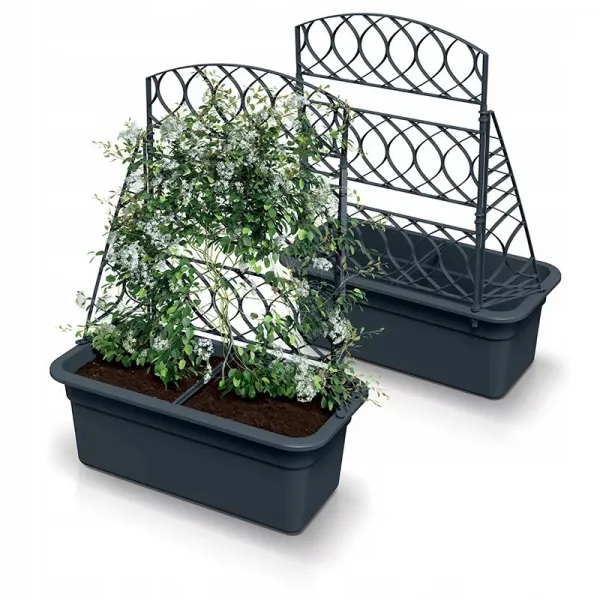 Prosperplast Kvetináč s pergolou Blomas 58 cm antracitový