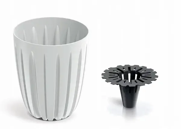 Prosperplast Kvetináč Warios biely, variant 29 cm