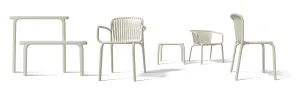 Prosperplast Záhradný odkladací stolík BRENES 54,5x53,5x41,5 cm sivý