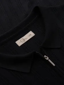 Pánske polo tričko s krátkym rukávom OMBRE T-shirt OM-POSS-0158 V-2 black