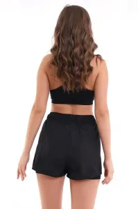 85389 Dewberry Womens Swim Shorts with Inner Tights-BLACK